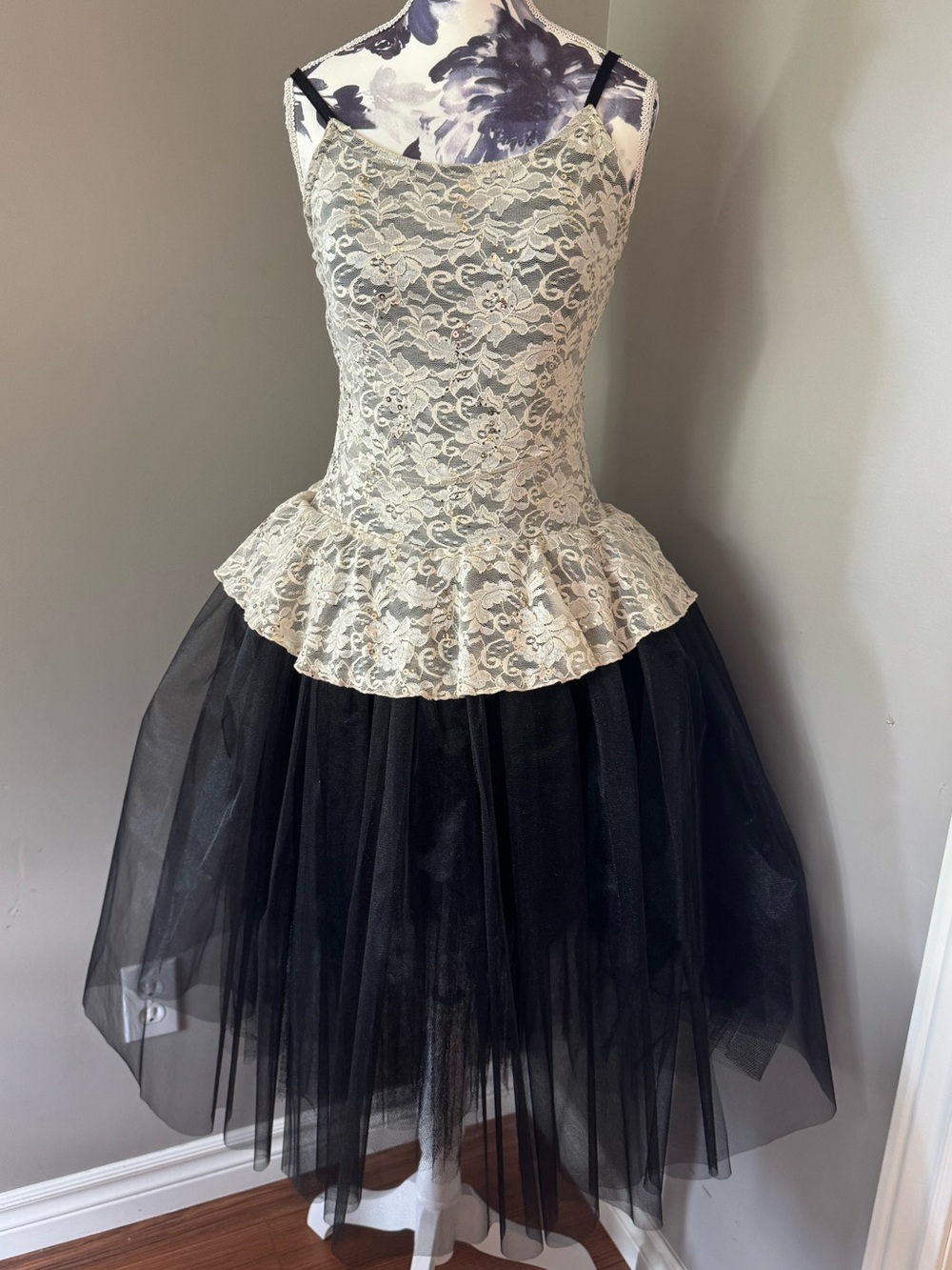 Jazzamatazz Dance Costume By Design Lace And Black Tulle Skirt